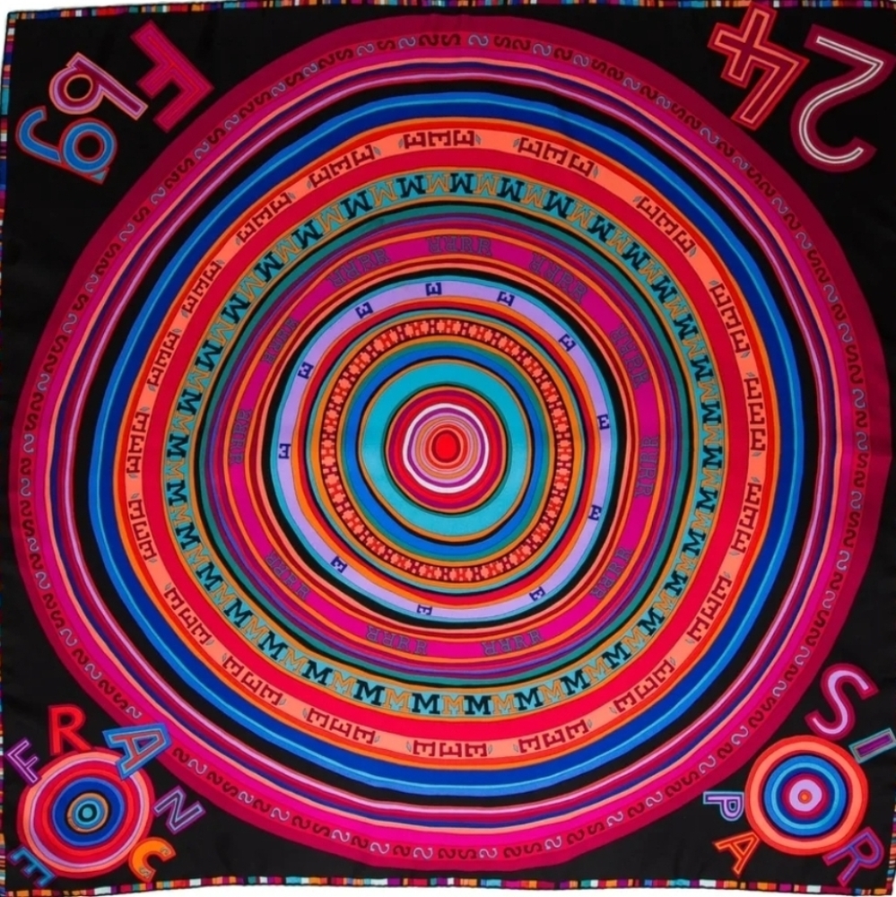 RARE Hermes Tohu Bohu 90cm Silk Scarf; excellent condition; tag attached